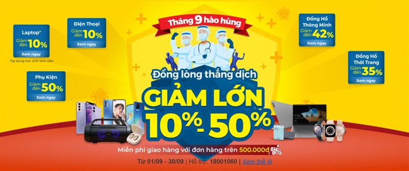 Giảm tháng 9/2021