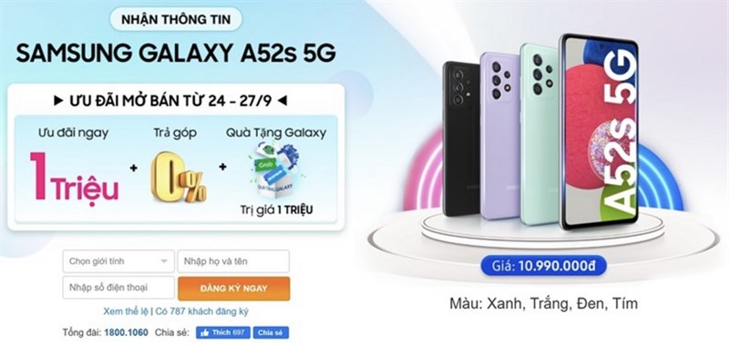 Chương trình khuyến mãi Galaxy A52s 5G