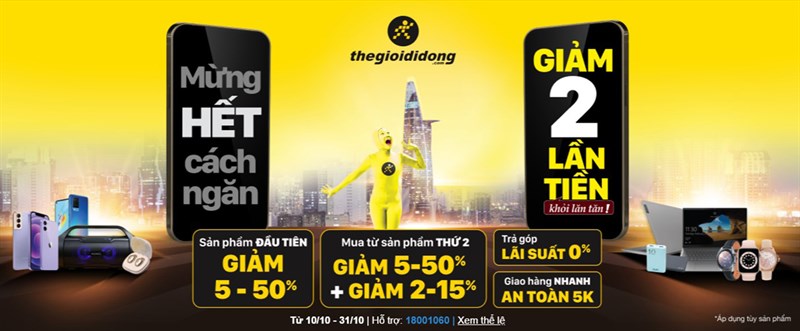 Chương trình sale tháng 10 Thế Giới Di Động 