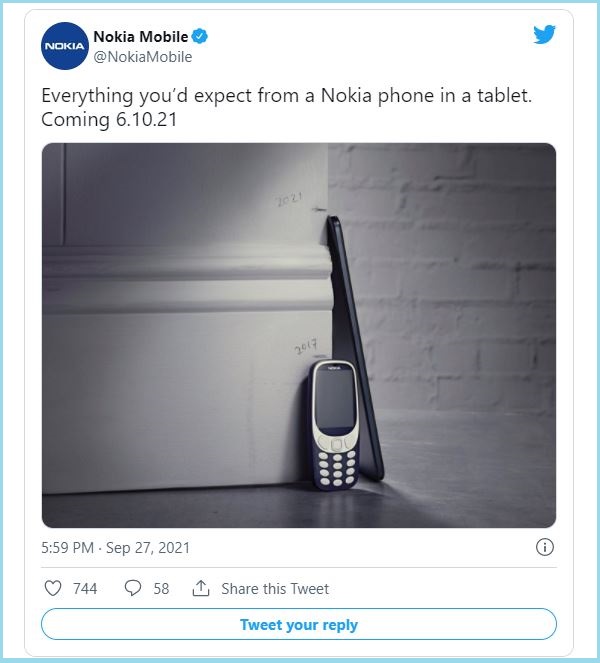 Nokia đăng ảnh quảng cáo nhá hàng chiếc máy tính bảng Nokia T20, xác nhận sẽ ra mắt vào ngày 6/10 Nokia đăng ảnh quảng cáo nhá hàng chiếc máy tính bảng Nokia T20, xác nhận sẽ ra mắt vào ngày 6/10