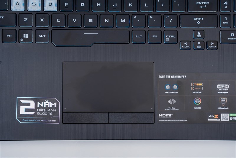 TouchPad của ASUS TUF Gaming F17.