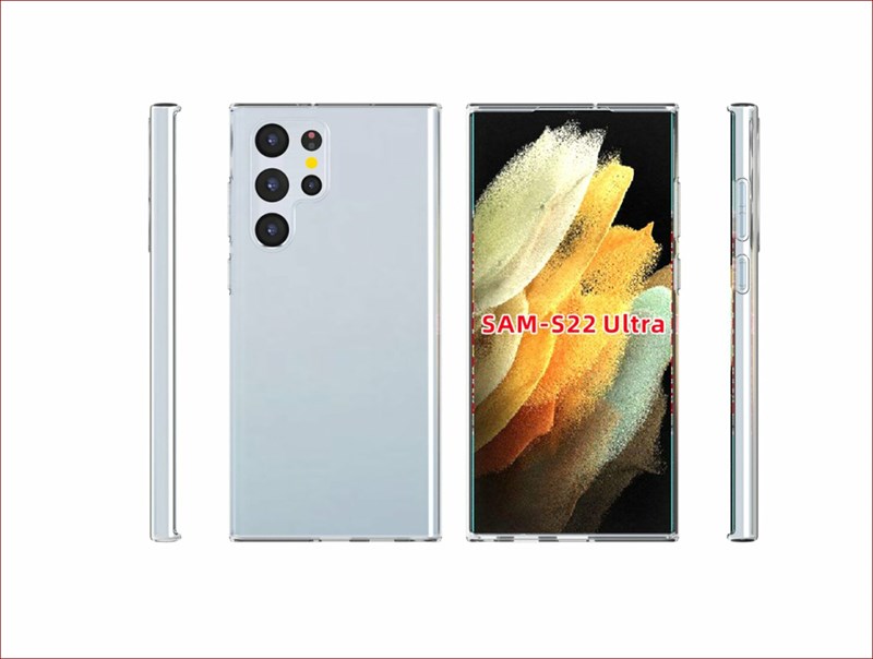 Ảnh render ốp lưng của Galaxy S22 Ultra Ảnh render ốp lưng của Galaxy S22 Ultra