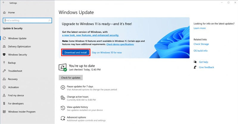 Cách cập nhật Windows 11 chính thức Cách cập nhật Windows 11 chính thức