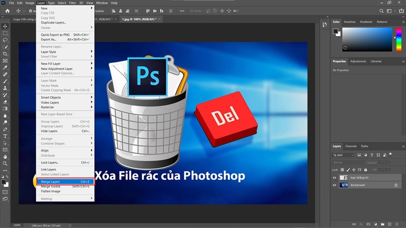 gộp Layer trong Photoshop