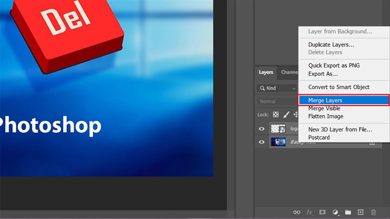 gộp Layer trong Photoshop