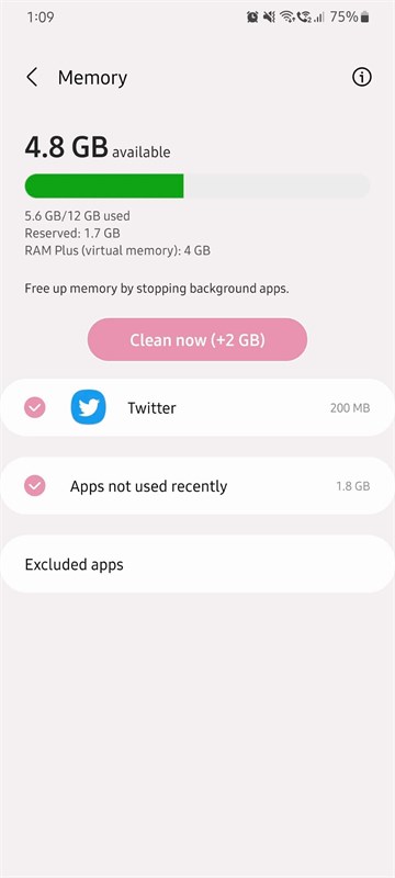 One UI 4.0 beta bổ sung tính năng RAM Plus cho dòng Galaxy S21