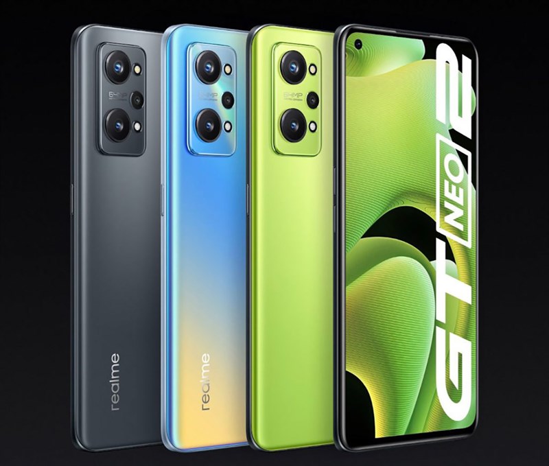 Các tùy chọn màu sắc của Reame GT Neo2. Nguồn: Realme. Các tùy chọn màu sắc của Reame GT Neo2. Nguồn: Realme.