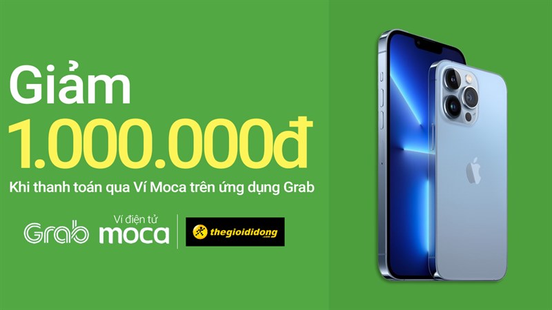 Giảm ngay 1 triệu đồng khi thanh toán iPhone 13 Series qua Ví Moca Giảm ngay 1 triệu đồng khi thanh toán iPhone 13 Series qua Ví Moca