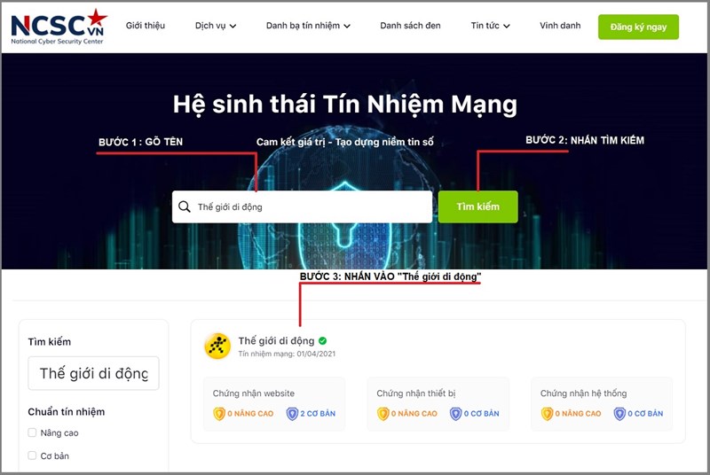Loạt website thuộc Thế Giới Di Động đạt chứng nhận Tín nhiệm mạng Loạt website thuộc Thế Giới Di Động đạt chứng nhận Tín nhiệm mạng