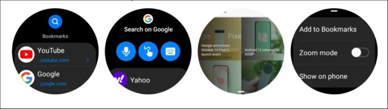 Galaxy Watch 4 & Watch 4 Classic có ứng dụng duyệt web Galaxy Watch 4 & Watch 4 Classic có ứng dụng duyệt web