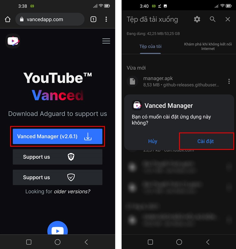 Cách tải Vanced Manager 2.6.1 mới Cách tải Vanced Manager 2.6.1 mới