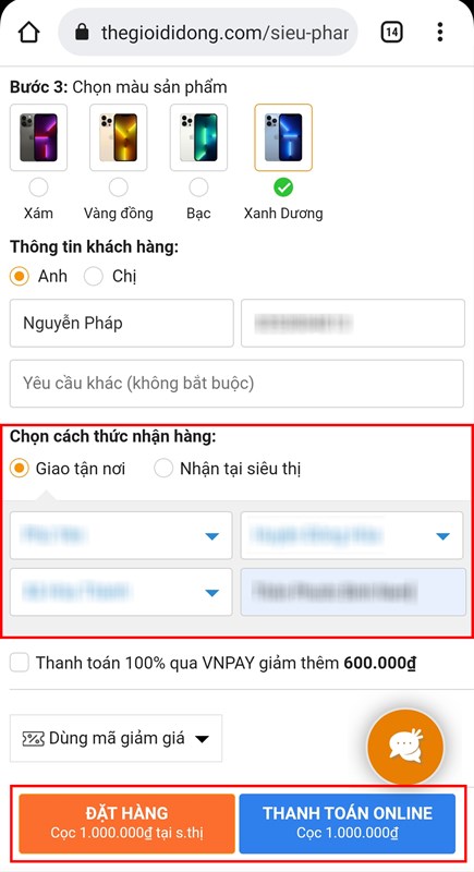 Đặt trước iPhone 13 Đặt trước iPhone 13