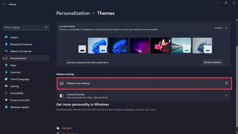 Cách ẩn hoặc hiện các icon hệ thống trên màn hình desktop Windows 11 Cách ẩn hoặc hiện các icon hệ thống trên màn hình desktop Windows 11 tgdd