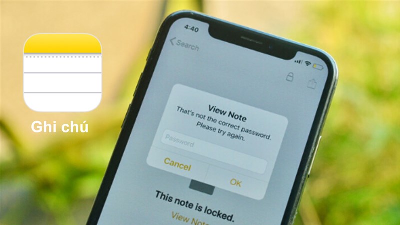 Cách xóa mật khẩu ghi chú trên iPhone
