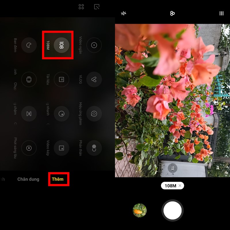 Chụp 108MP Chụp 108MP