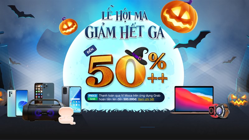 Hòa nhịp không khí Halloween, Thế Giới Di Động giảm thả ga đến 50%++ Hòa nhịp không khí Halloween, Thế Giới Di Động giảm thả ga đến 50%++