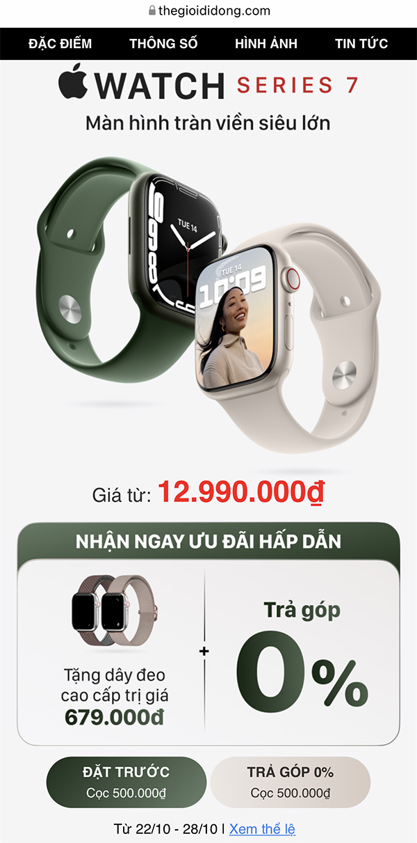 Mách bạn cách để sở hữu Apple Watch Series 7 cực dễ tại TGDĐ, xem ngay