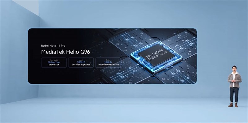 Redmi Note 11 Pro bản 4G sở hữu chip Helio G96. Nguồn: Xiaomi.