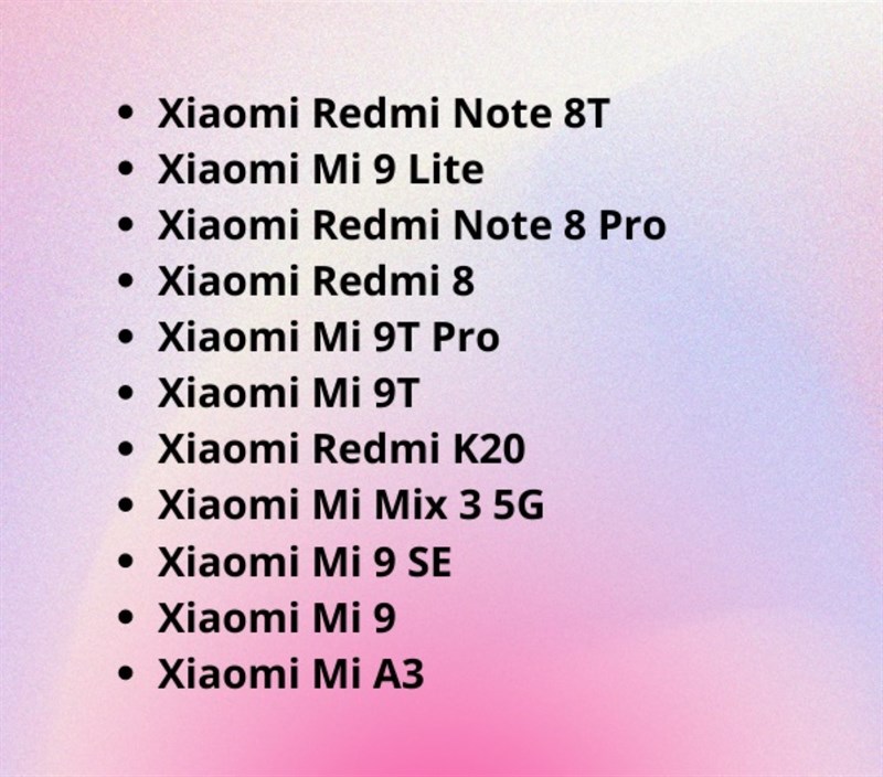 Danh sách điện thoại Xiaomi có thể được cập nhật MIUI 13