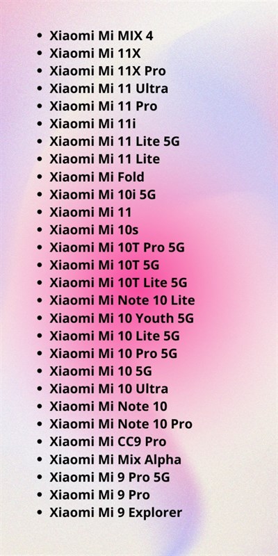 Danh sách điện thoại Xiaomi đủ điều kiện cập nhật MIUI 13