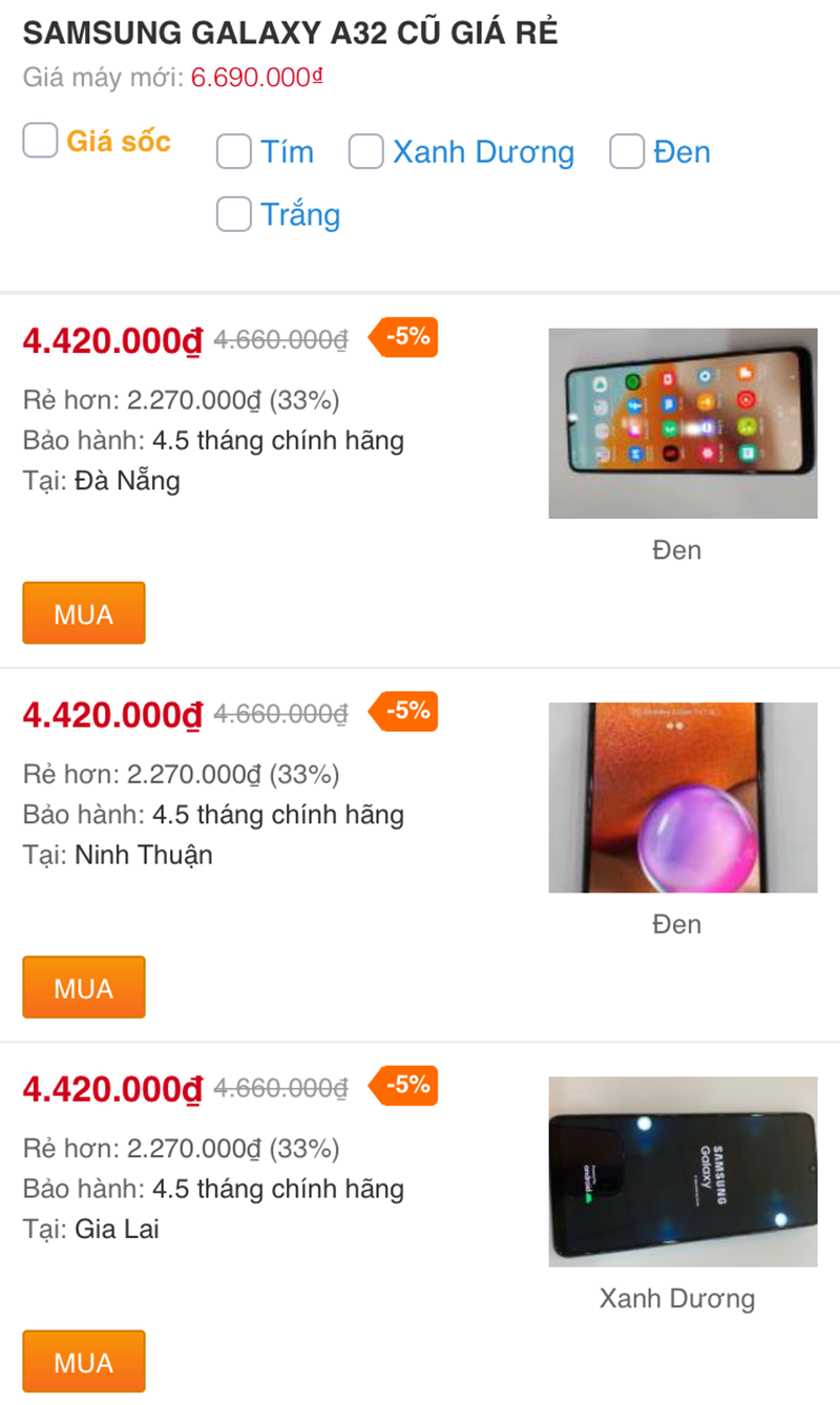 Galaxy A32 cũ Galaxy A32 cũ
