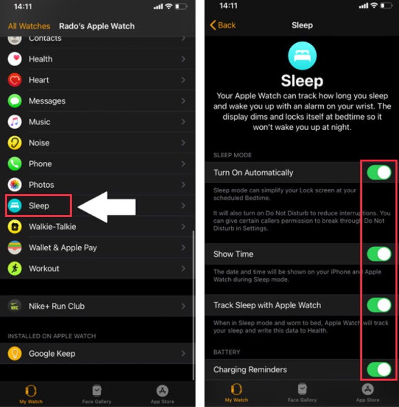 Cách theo dõi giấc ngủ trên Apple Watch