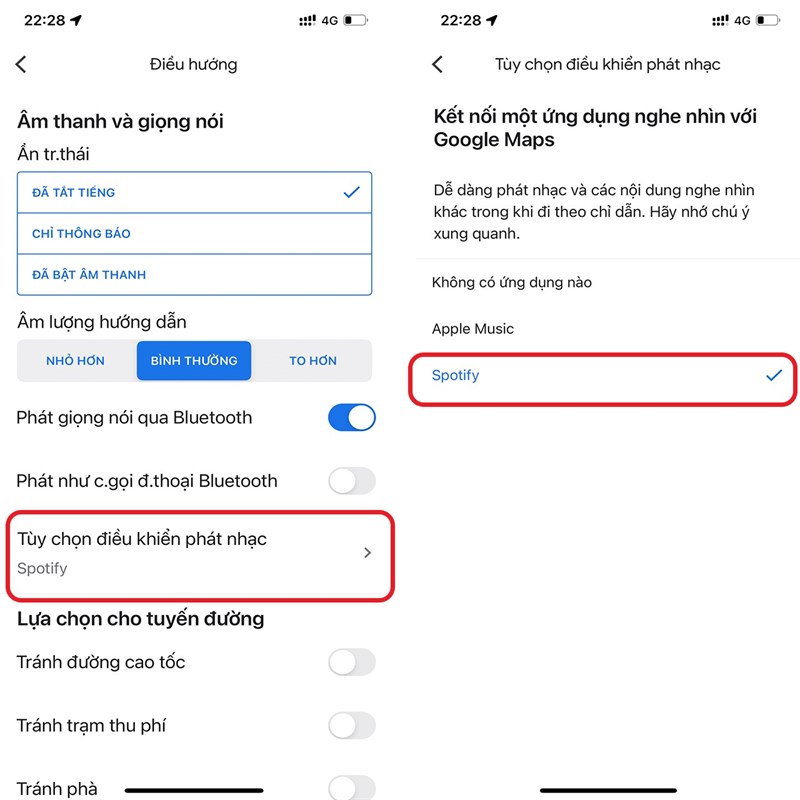 Cách điều khiển nhạc Spotify, Apple Music hoặc YouTube Music trong Google Maps