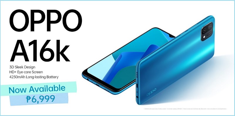 Smartphone giá rẻ OPPO A16K âm thầm ra mắt: Màn hình 6.52 inch, pin hơn 4.000mAh, giá 3.1 triệu đồng