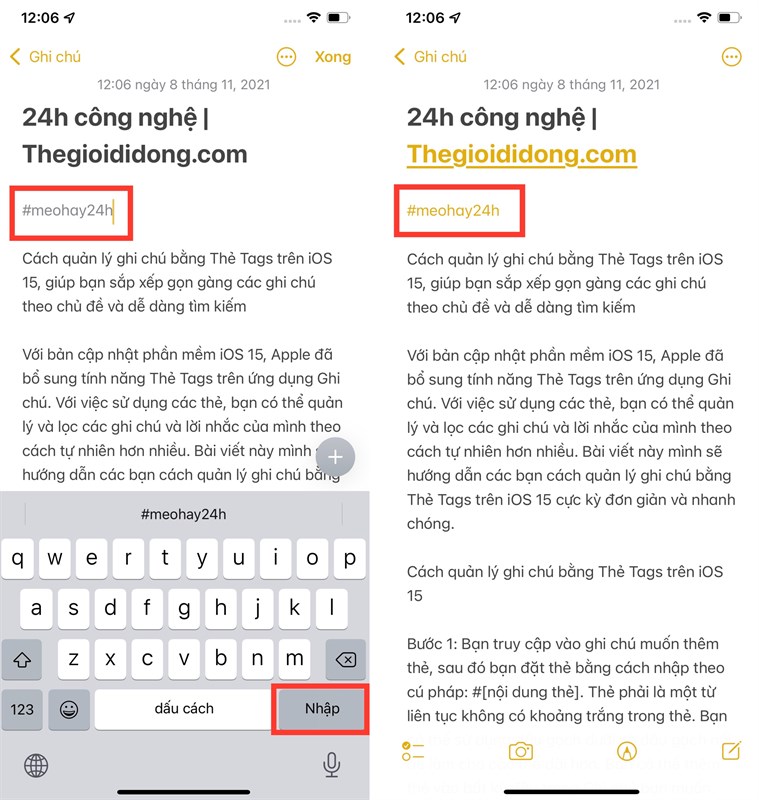 Cách quản lý ghi chú bằng thẻ trên iOS 15 Cách quản lý ghi chú bằng thẻ trên iOS 15