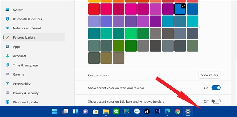 Cách đổi màu thanh Taskbar trên Windows 11 Cách đổi màu thanh Taskbar trên Windows 11