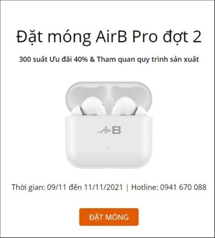 Đặt móng AirB Pro lần 2