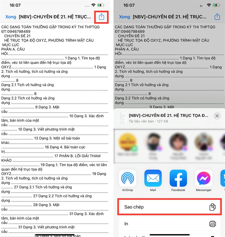 Cách lấy văn bản từ file PDF trên iPhone