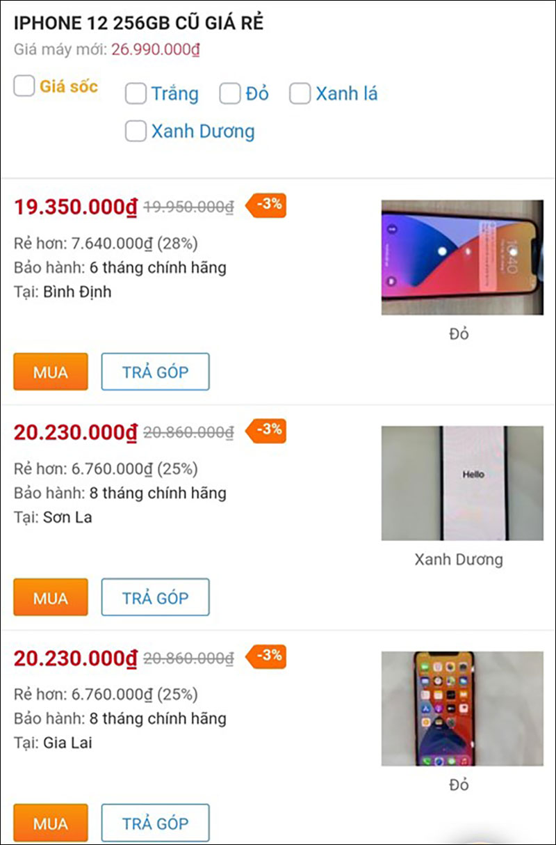 Mua ngay iPhone 12 cũ trả góp tại TGDĐ, giá vừa rẻ vừa nhanh chóng Mua ngay iPhone 12 cũ trả góp tại TGDĐ, giá vừa rẻ vừa nhanh chóng