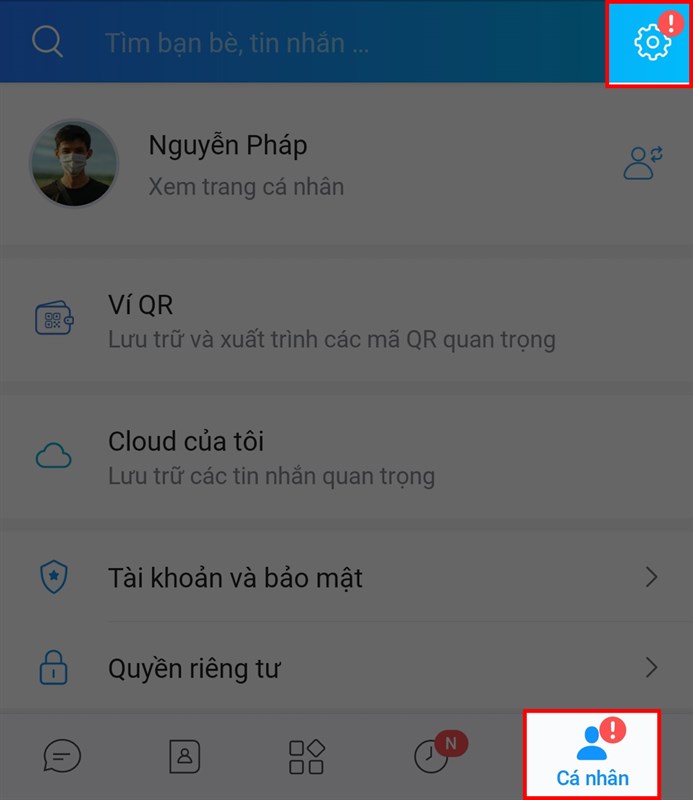 Quét mã QR trong đoạn chat Zalo