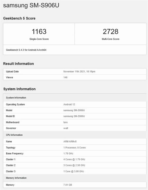 Galaxy S22 Plus dùng chip Snapdragon 898 vừa lộ điểm số sức mạnh, SamFans vào xem như thế đã đủ mạnh chưa nhé