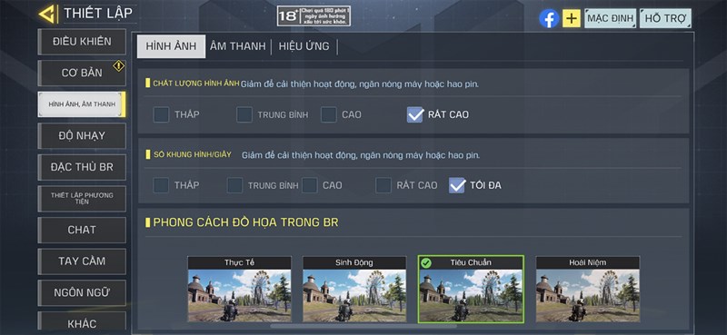 Thiết lập cấu hình Của Call Of Duty Mobile trên iPhone 13