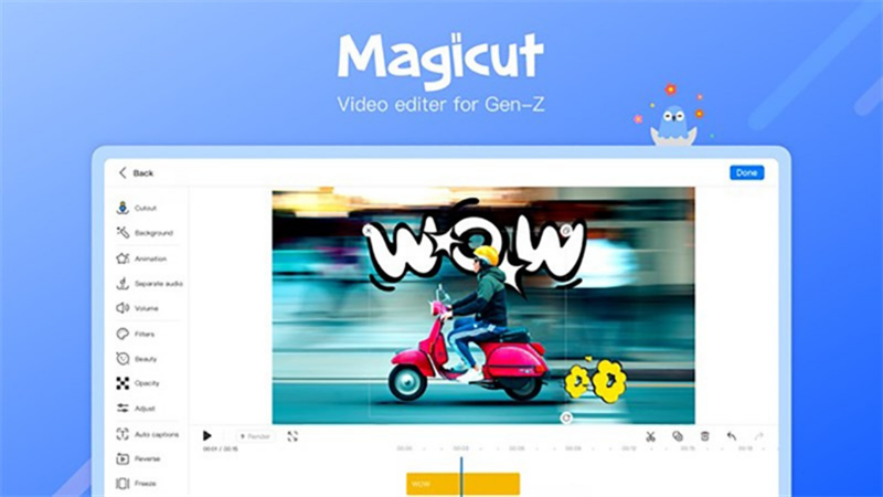 Ứng dụng chỉnh sửa video miễn phí Magicut trên iPad (Nguồn: AppStore)