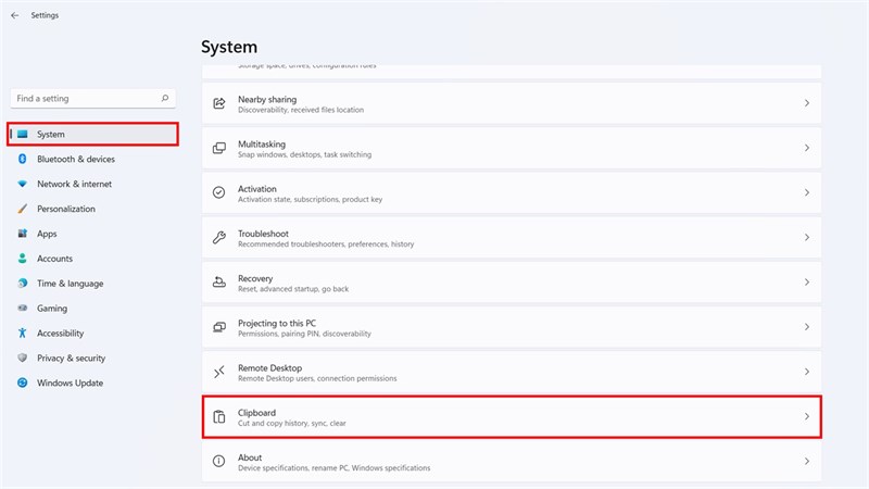Cách bật các lịch sử Clipboard trên Windows 11