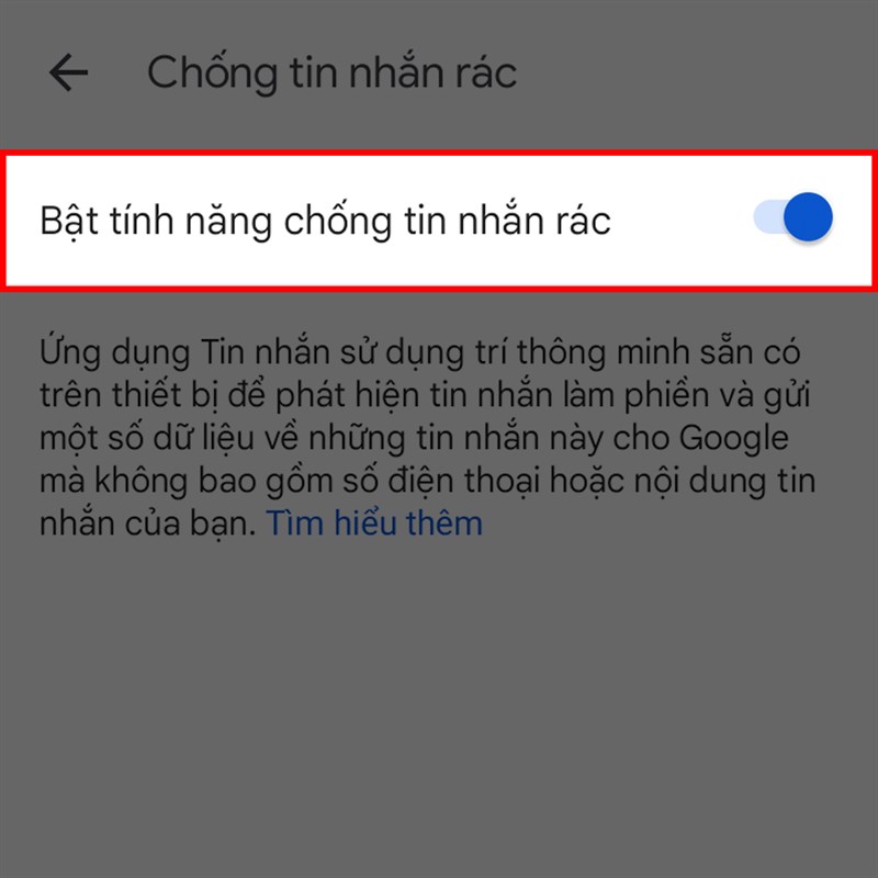 Chống tin nhắn rác Chống tin nhắn rác