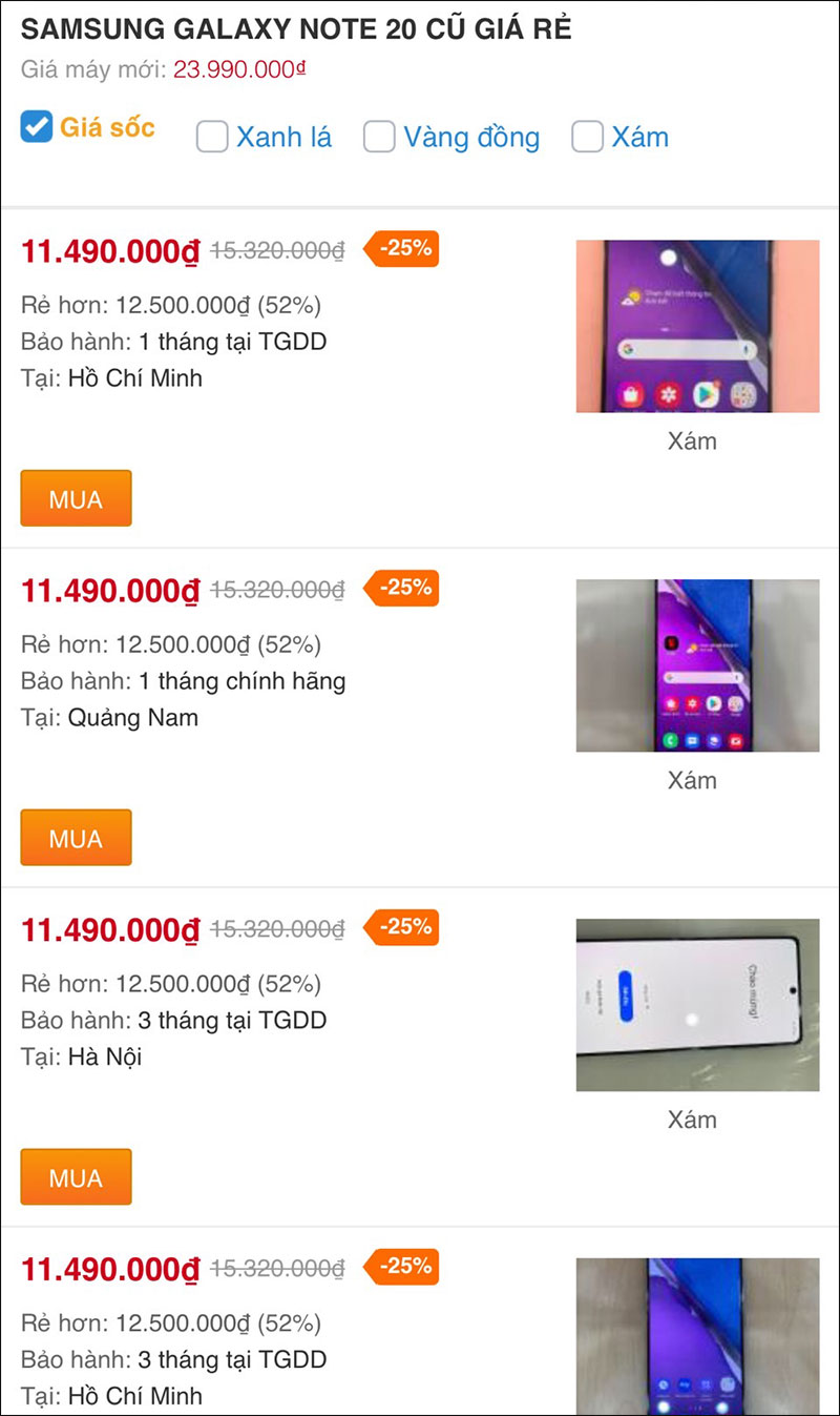 Galaxy Note cũ giảm giá quá xá đã đến 35%, giá chỉ hơn 10 triệu xíu