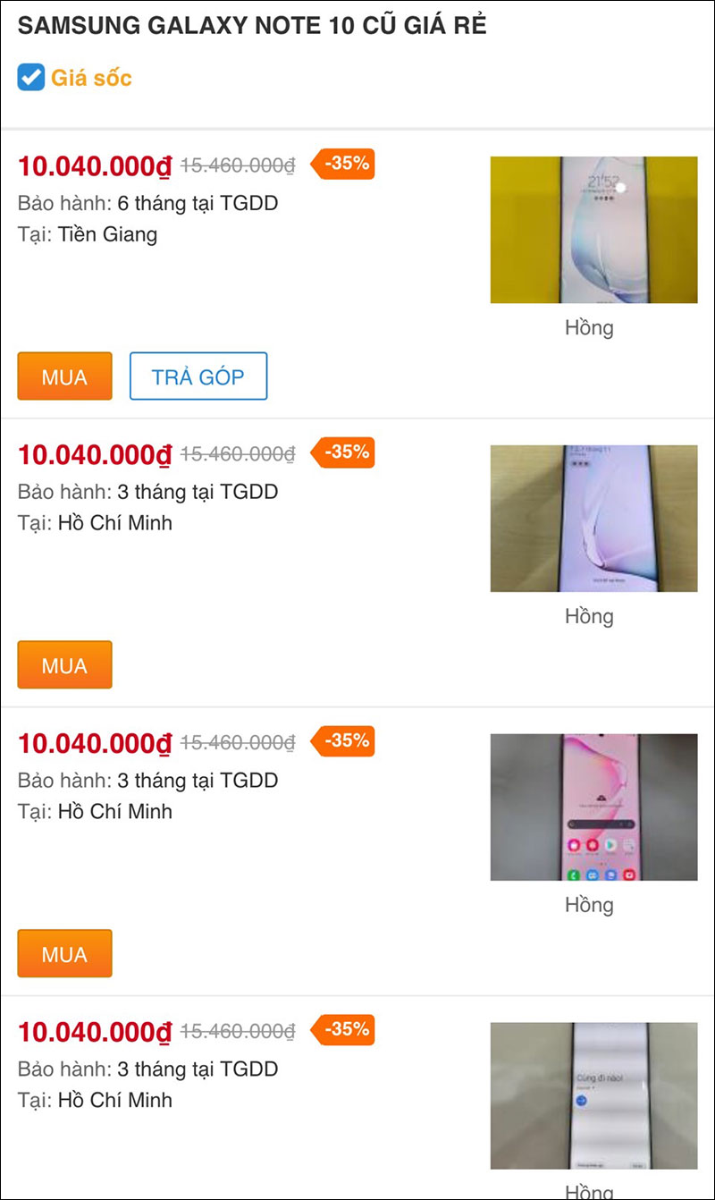 Galaxy Note cũ giảm giá quá xá đã đến 35%, giá chỉ hơn 10 triệu xíu