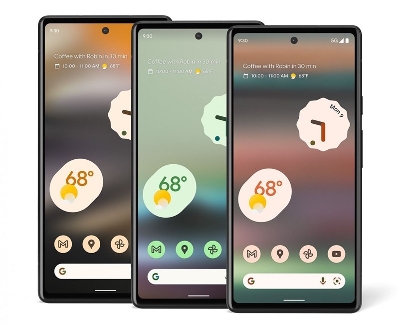 Google Pixel 6a được trang bị màn hình OLED với kích thước 6.1 inch hỗ trợ độ phân giải Full HD+. Nguồn: Google.