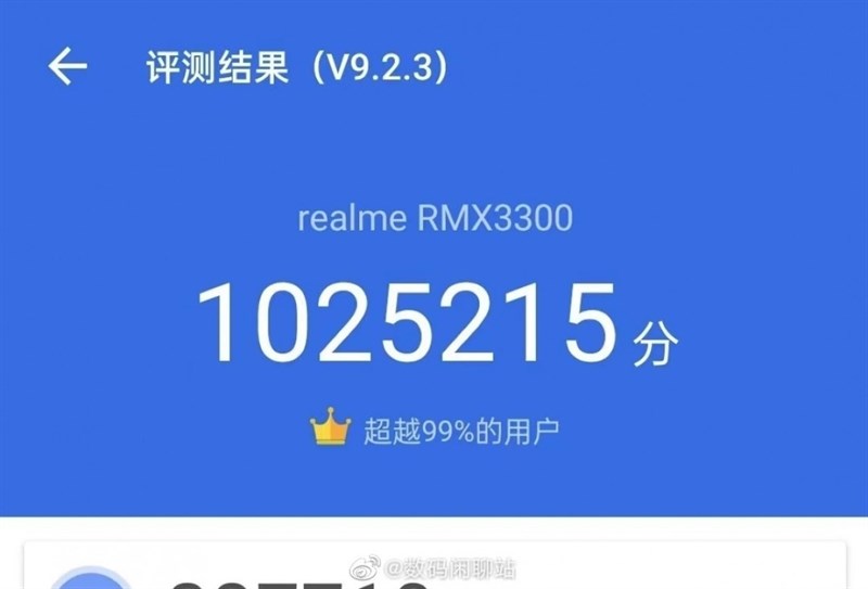 Realme GT 2 Pro chạy chip Snapdragon 8 Gen1 đạt hơn 1 triệu điểm AnTuTu