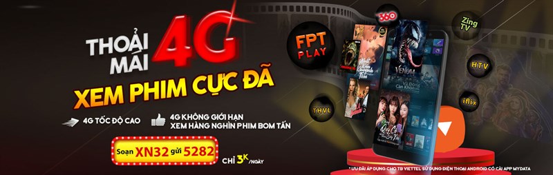 Cách đăng ký 4G Viettel ngày theo nhóm ứng dụng thông qua App MyData