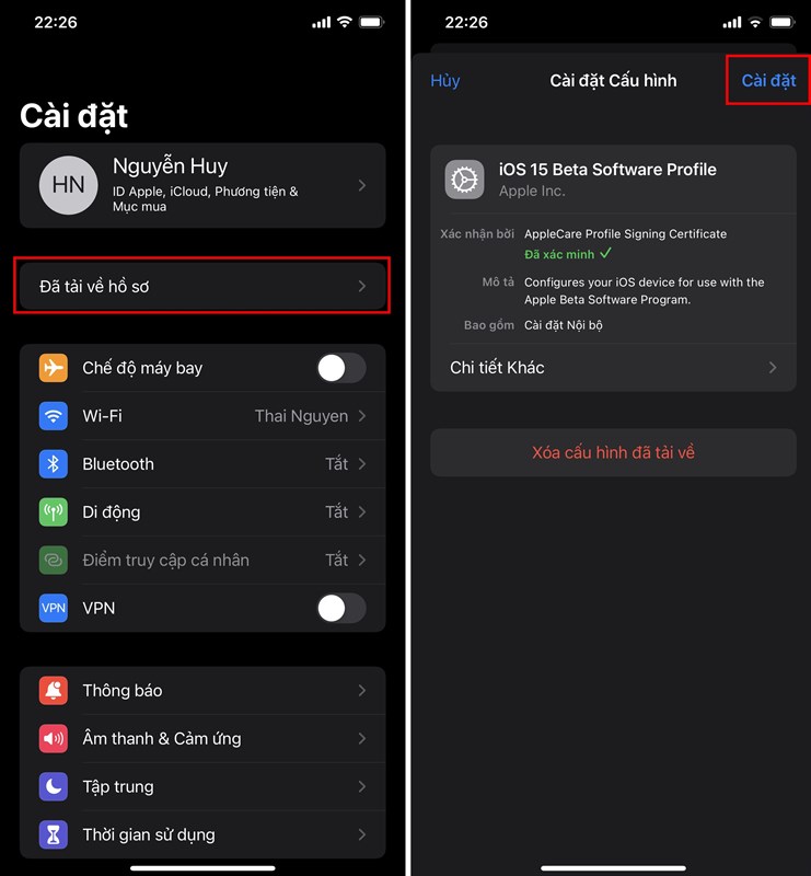 Cách cập nhật iOS 15.2 Beta 4