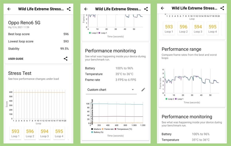 Điểm Wildlife Extreme Stress Test của OPPO Reno6 5G