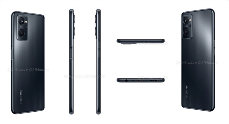 Render Realme 9i cho thấy ba camera ở mặt sau Render Realme 9i cho thấy ba camera ở mặt sau