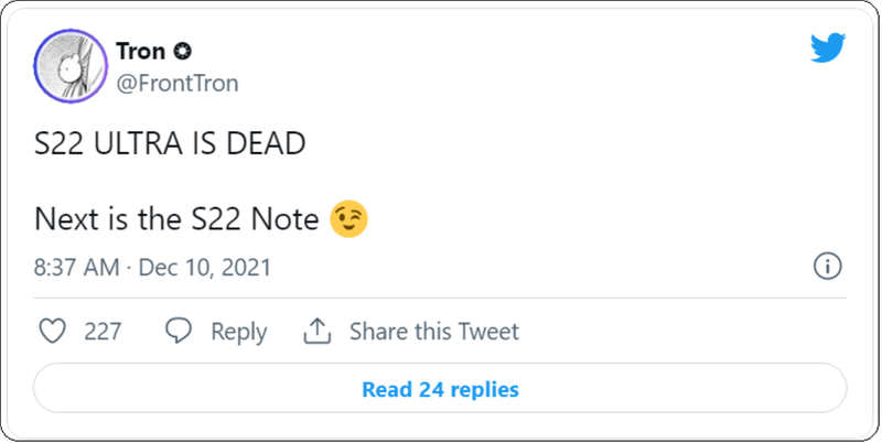Galaxy S22 Ultra sẽ được gọi là Galaxy S22 Note