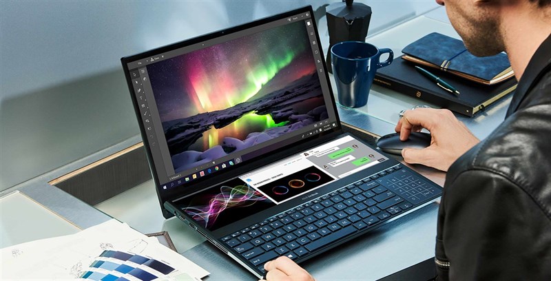 ASUS ZenBook Pro Duo 15 OLED thực sự là một chiếc laptop thú vị. Nguồn: ASUS.