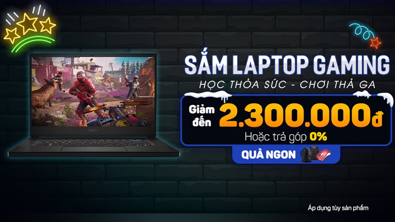 Laptop gaming thiết kế ngầu, cấu hình trâu giảm ngon cho game thủ